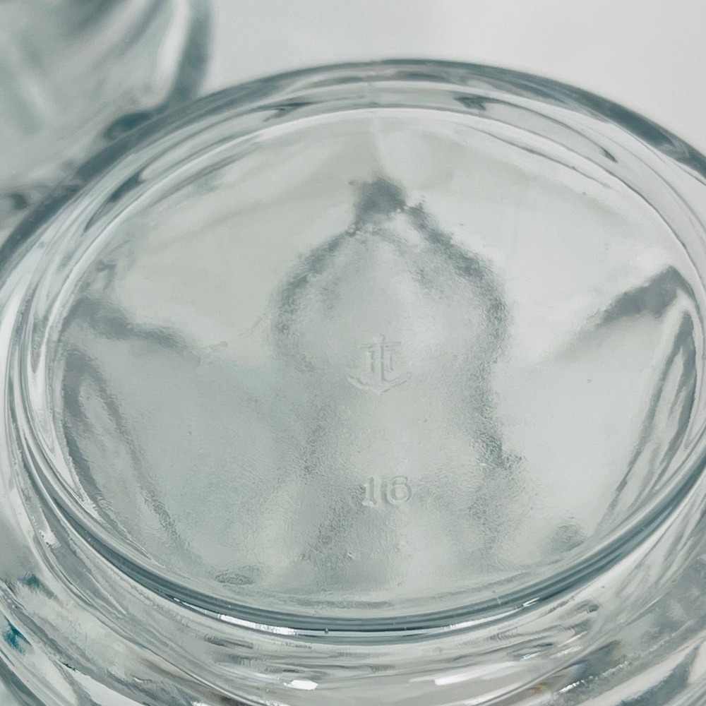 Anchor Hocking Tiki Mug Set of 2 Clear Glass Molded Face 16oz Tropical Excellent - Picture 3 of 10
